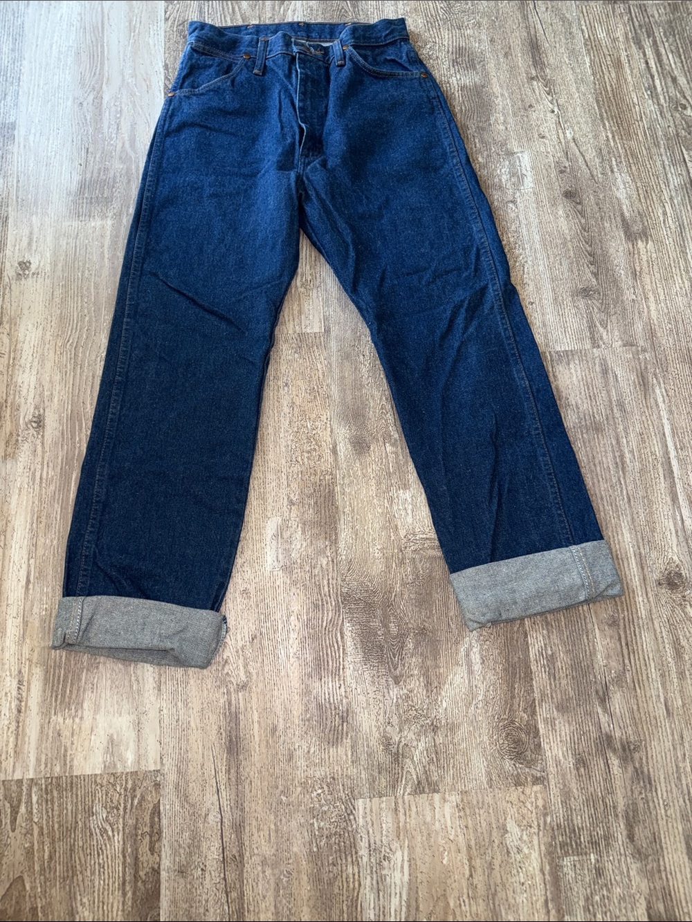 Wrangler Dark Blue Relaxed Fit Men's Jeans - Picture 4 of 8